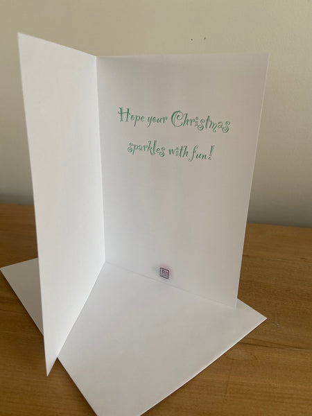 Art Card - Christmas with 3 Bulbs